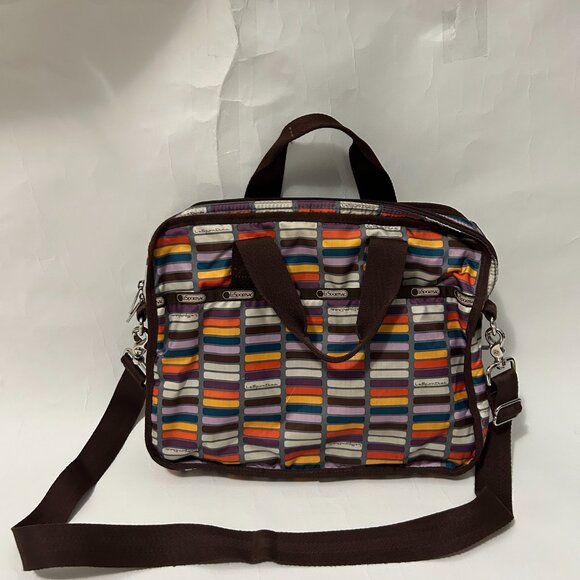 LeSportsac Technofile Laptop Travel Bag Crossbody Computer padded color-block - Picture 12 of 12